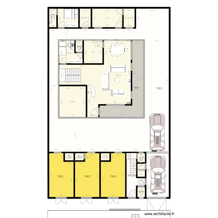 maison ahou&eacute; 2. Plan de 