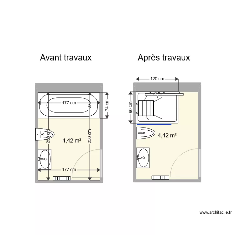 Sdb Breysse. Plan de 