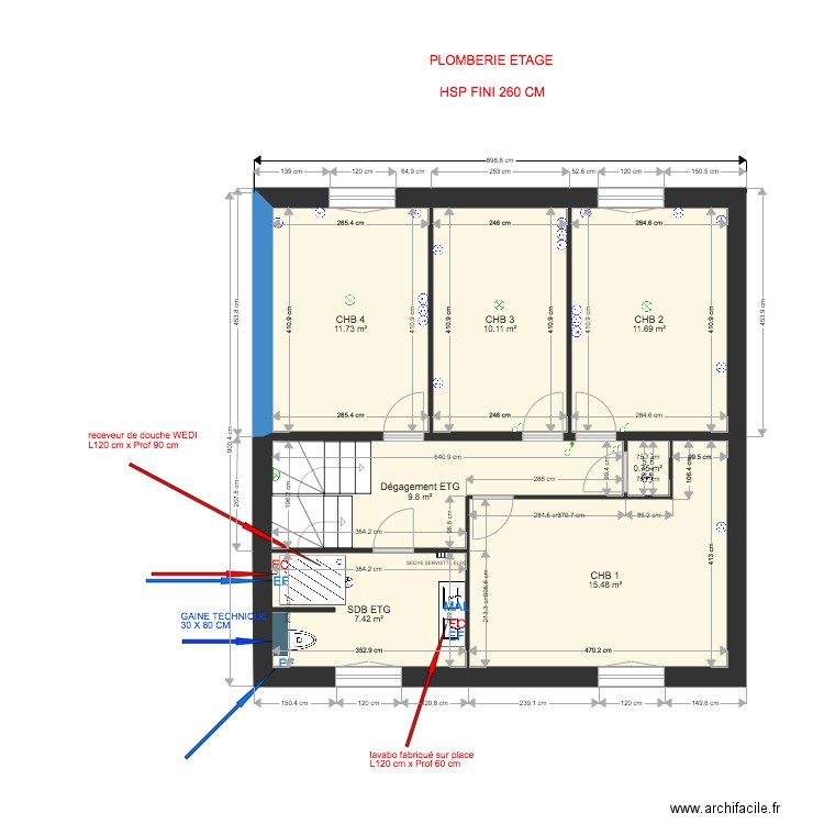 ETAGE SERDAL pour H1. Plan de 0 pièce et 0 m2