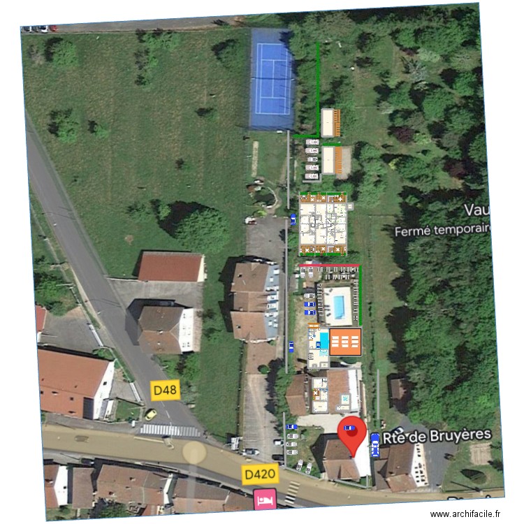 piscine 060923. Plan de 38 pièces et 686 m2