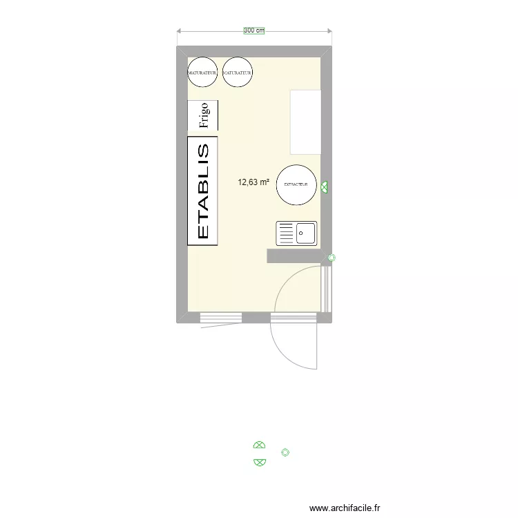 miellerie. Plan de 