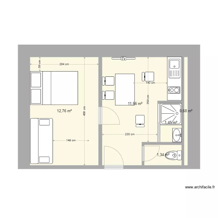 appart version 2. Plan de 