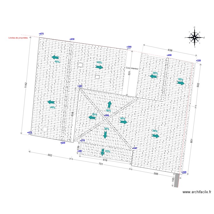 toiture projet tuile. Plan de 0 pièce et 0 m2