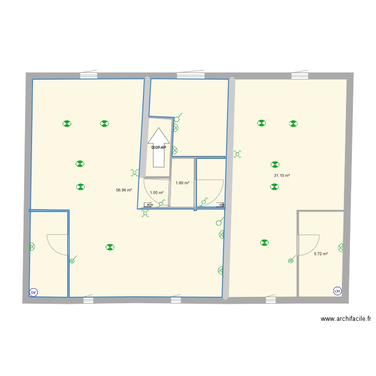 combles. Plan de 0 pièce et 0 m2