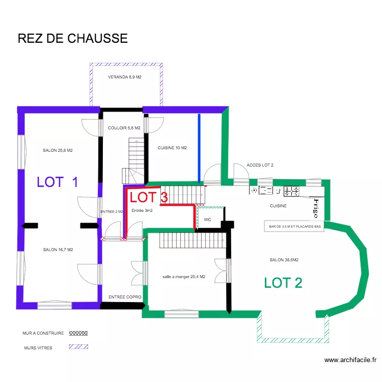 REZ DE CHAUSSE HMMKEES . Plan de 