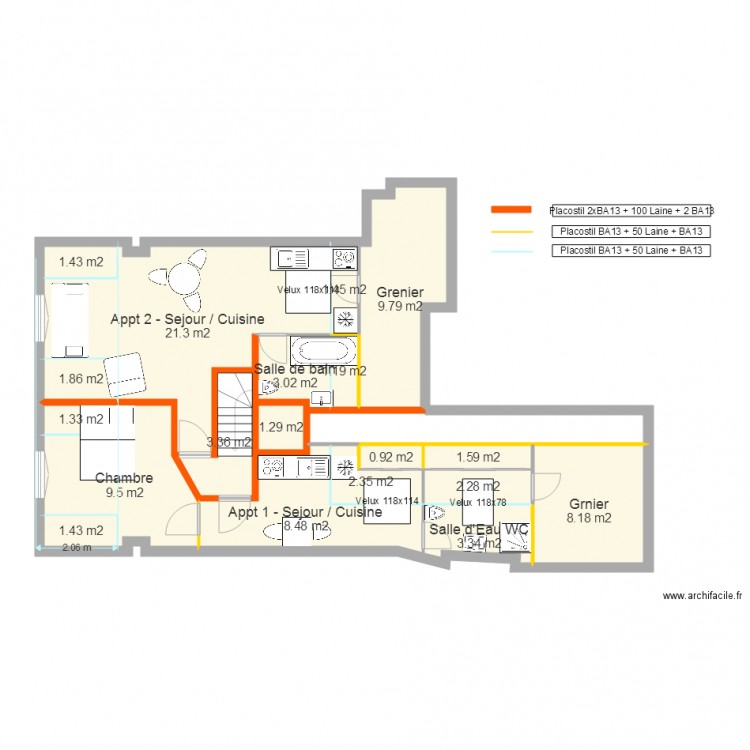 Plan. Plan de 0 pièce et 0 m2