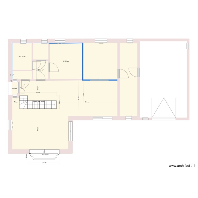 plan 04-10-23. Plan de 5 pièces et 21 m2