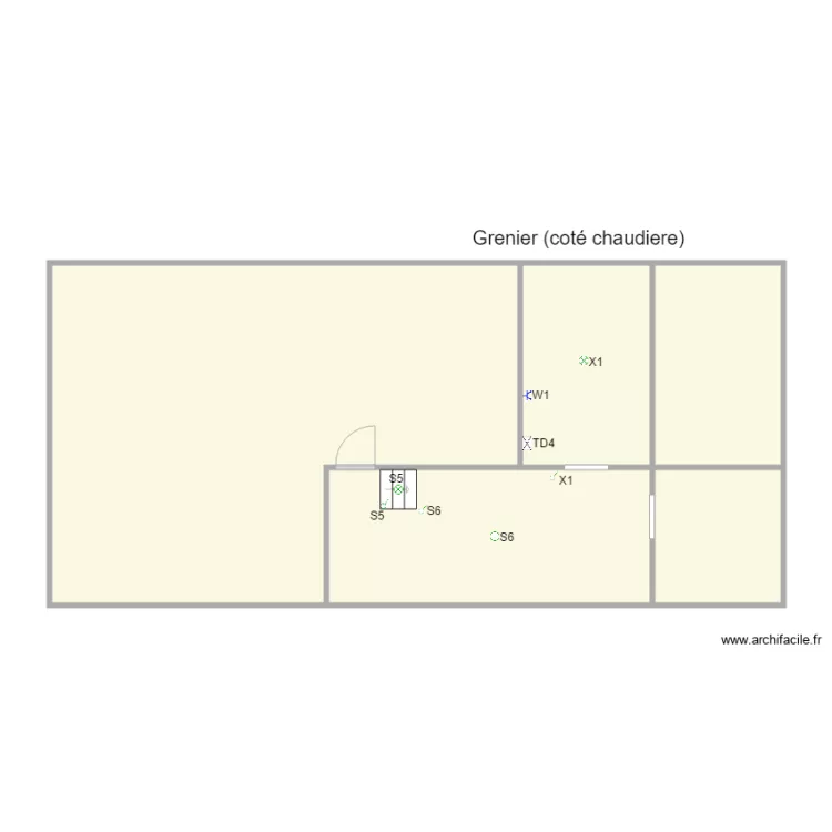 Loom - maison - Grenier (chaudiere). Plan de 