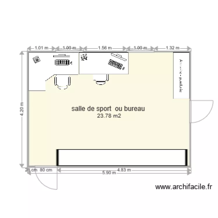 salle de sport ou bureau11. Plan de salle de sport ou bureau11. Plan de