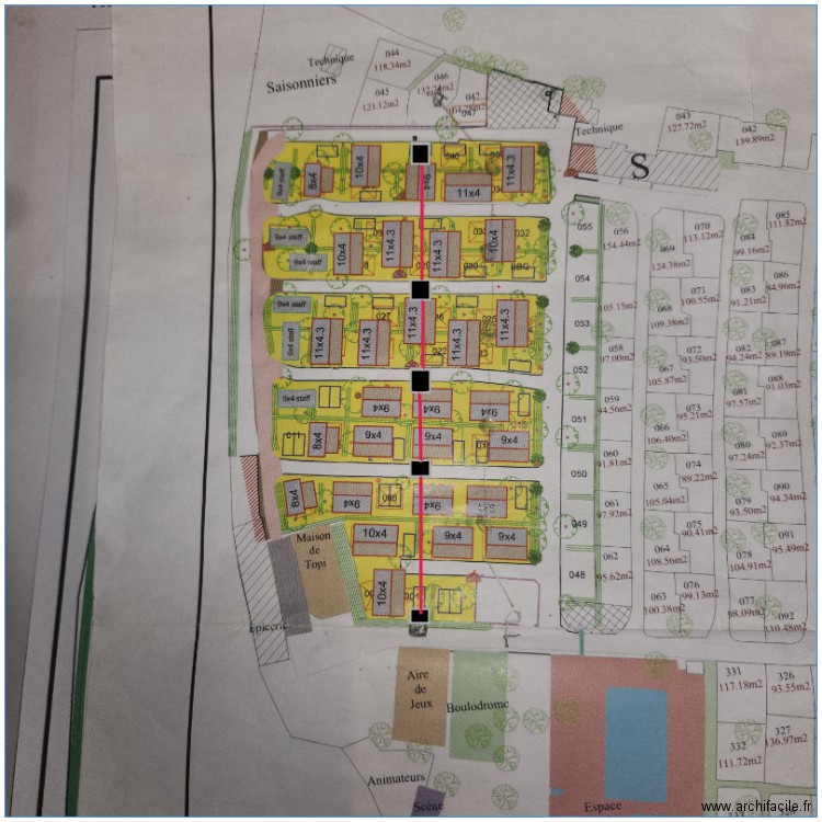 frejus. Plan de 5 pièces et 60 m2