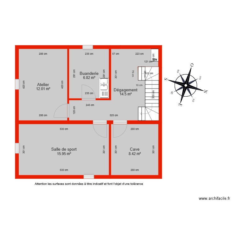 BI 5991 sous sol  côté. Plan de 0 pièce et 0 m2