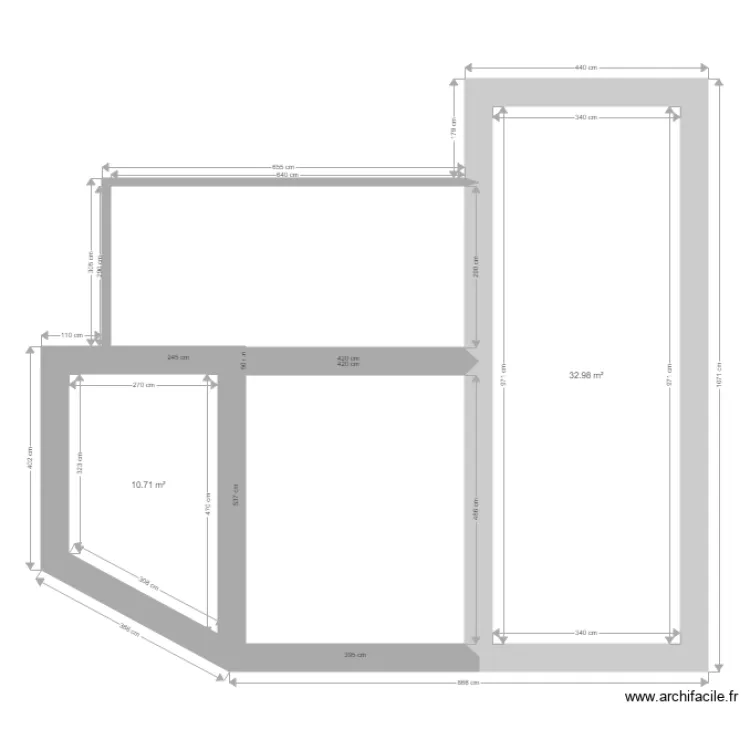 d&eacute;pendance. Plan de 