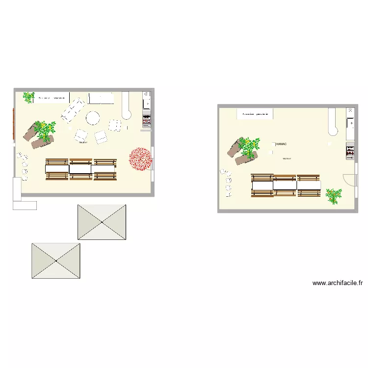 am&eacute;nagement terrasse. Plan de 