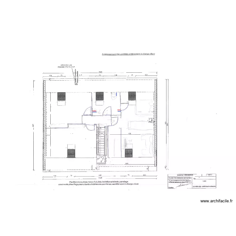 pecqueux hydraulique etage. Plan de 