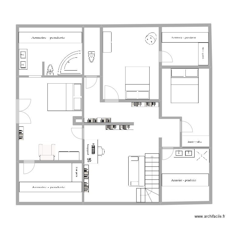 projet St Brevin étage. Plan de 0 pièce et 0 m2