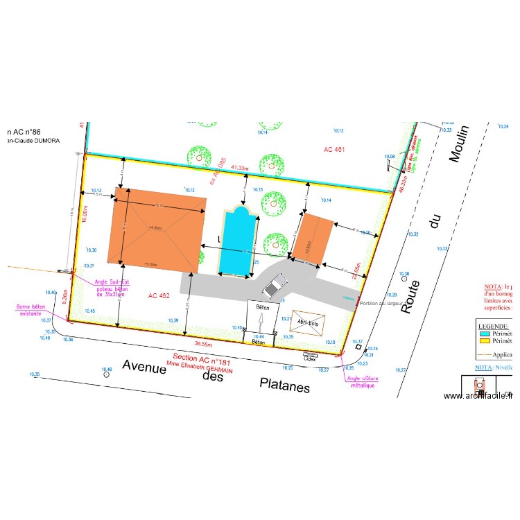 Implantation pour CU. Plan de 0 pièce et 0 m2