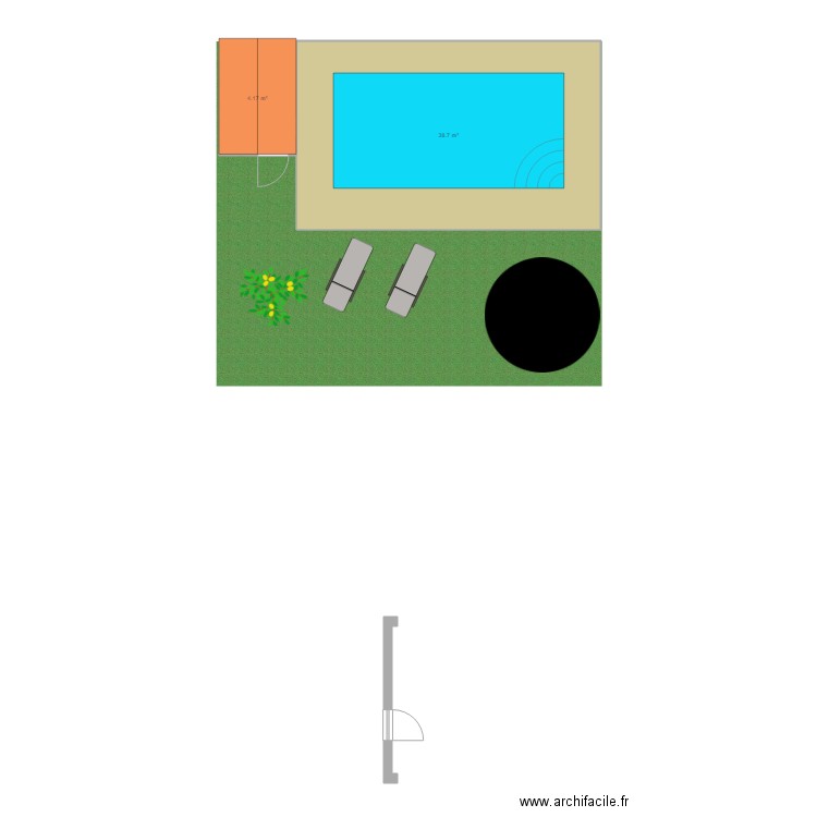 piscine 3. Plan de 0 pièce et 0 m2
