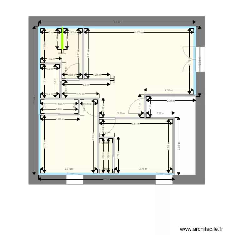 PLAN ETAGE cotations. Plan de 