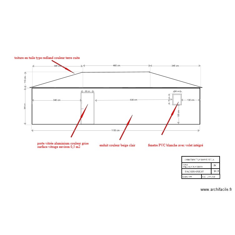 fred facade corrigee. Plan de 0 pièce et 0 m2