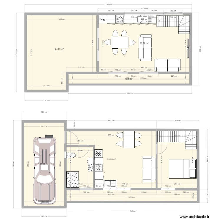 Chapelle. Plan de 8 pièces et 113 m2