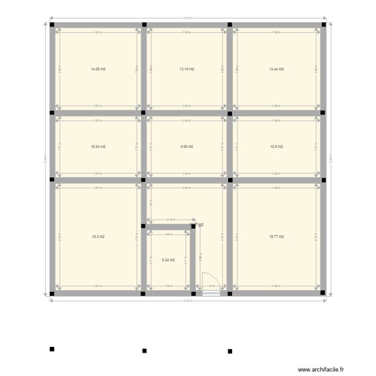 fondation. Plan de 0 pièce et 0 m2