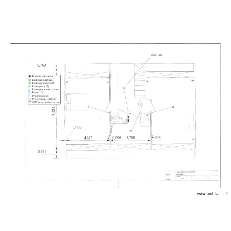 Etage Pelletier. Plan de 0 pièce et 0 m2