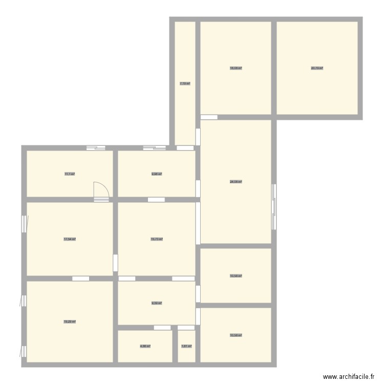 Maison Beychac 2. Plan de 14 pièces et 181 m2