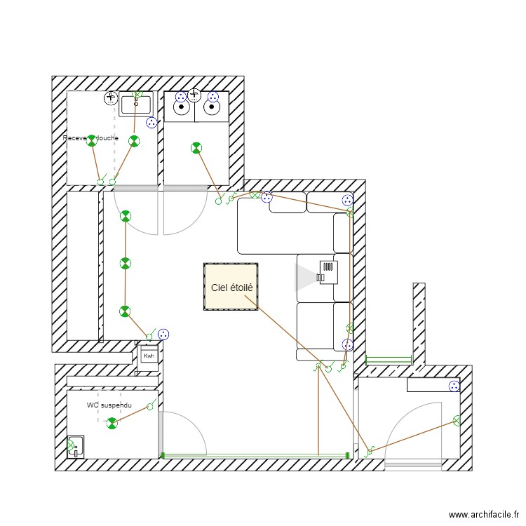 Scarpa. Plan de 0 pièce et 0 m2