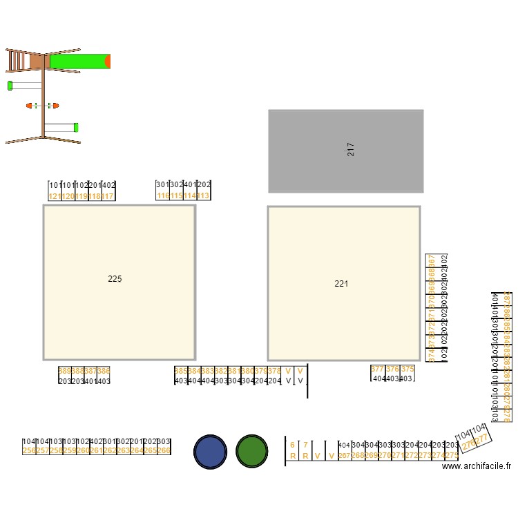 JPR 221 225. Plan de 0 pièce et 0 m2