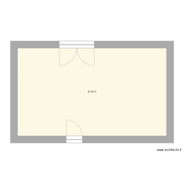 MaisonLabessette. Plan de 2 pièces et 135 m2