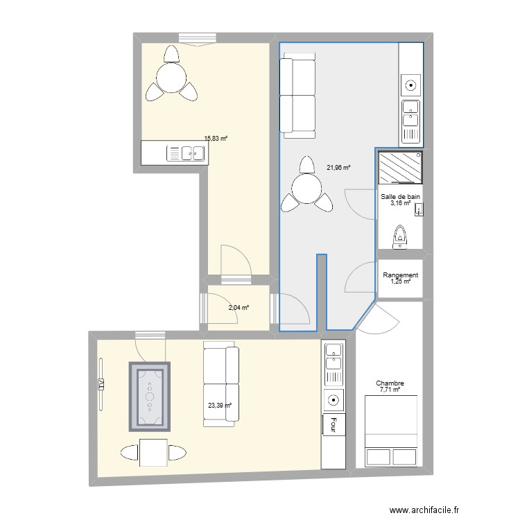 OUDINOT_B. Plan de 11 pièces et 134 m2