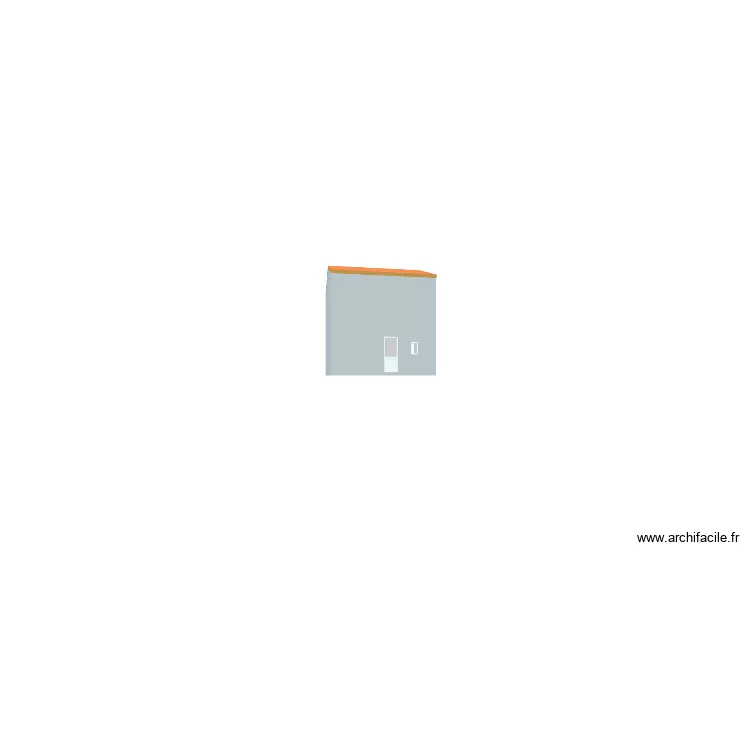 studio. Plan de 1 pièce et 33 m²