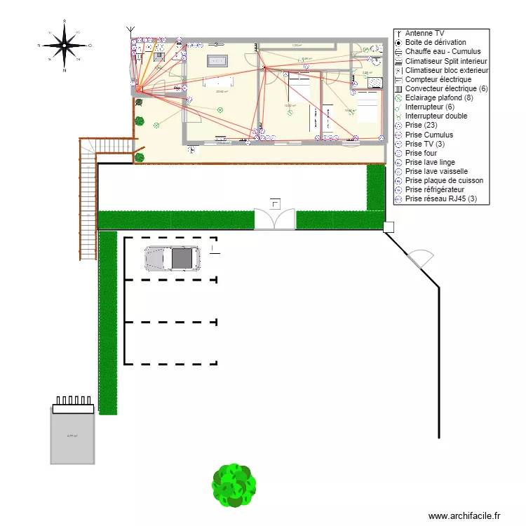appart T3 Lamalou. Plan de appart T3 Lamalou. Plan de