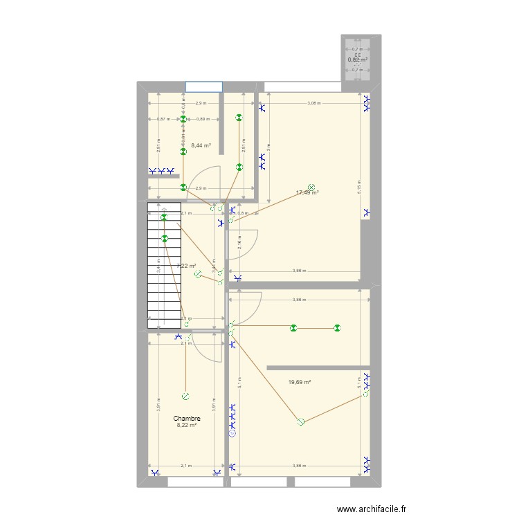 2eme 49MC Reno elec - septembre22. Plan de 6 pièces et 62 m2