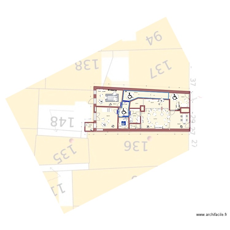 v7_Romainv6 revue Diane_config atelier. Plan de 14 pièces et 122 m2