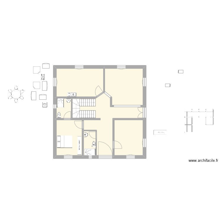 Lmoda3 RDC. Plan de 7 pièces et 121 m2