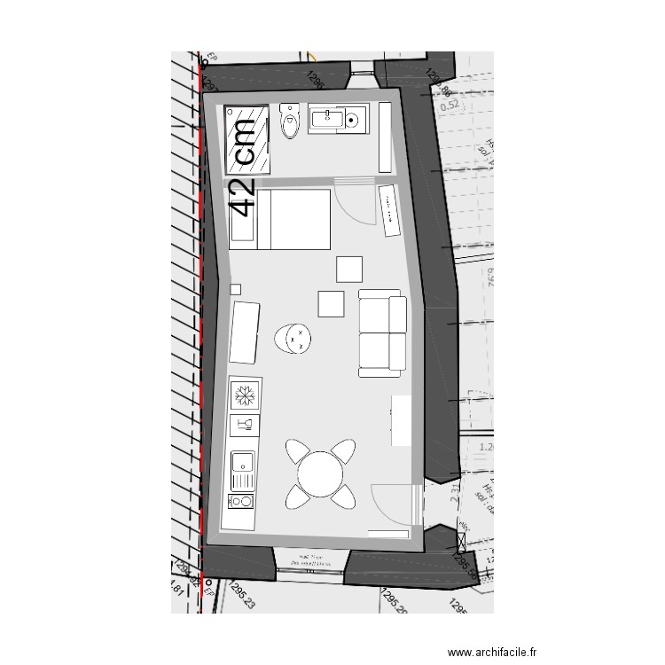 Studio - scénario 4 qua LIT 120. Plan de 0 pièce et 0 m2