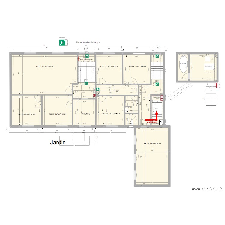 Le Petit Conservatoire. Plan de 12 pièces et 237 m2