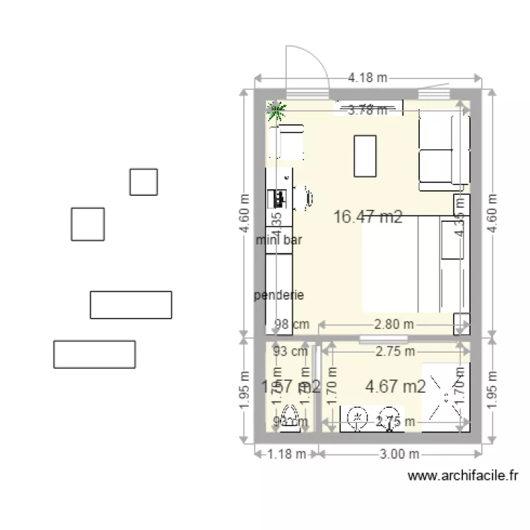 chambre hotel 41. Plan de chambre hotel 41. Plan de