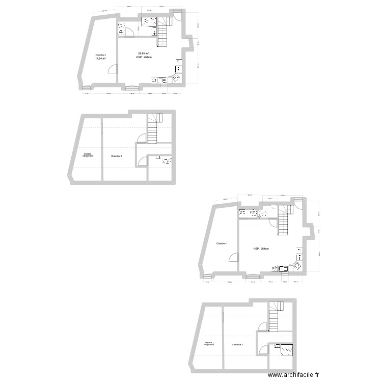 HULIN appartement st maure. Plan de 4 pièces et 207 m2