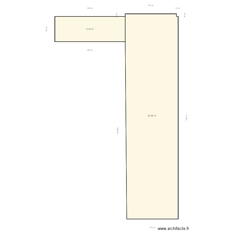 lecoudray greg trouillas. Plan de 2 pièces et 65 m2