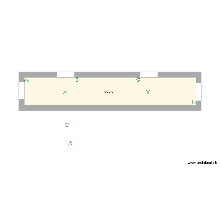 couloir elec fini. Plan de 0 pièce et 0 m2