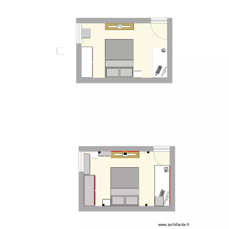 chambre 2. Plan de 