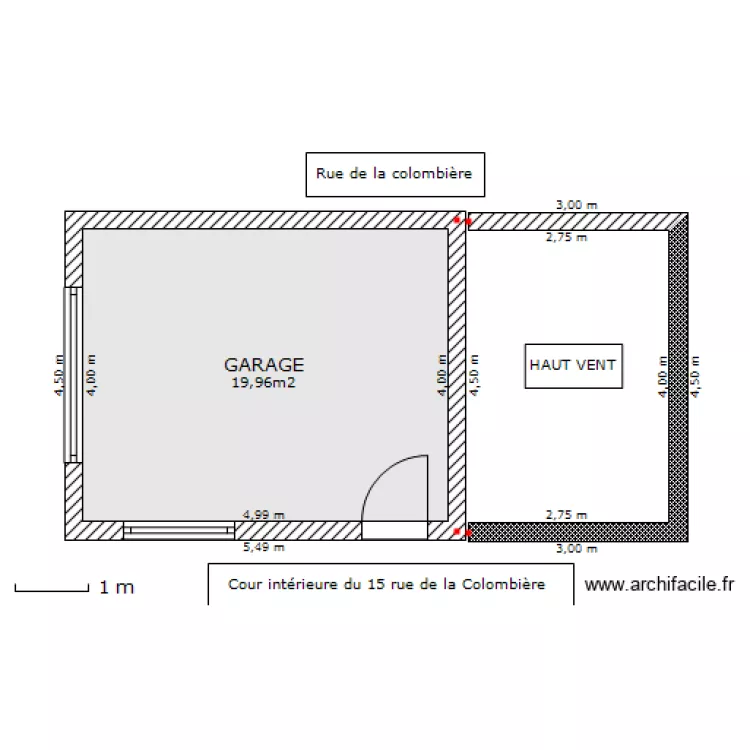 PLAN DE MASSE DU GARAGE ET DU HAUT-VENT. Plan de 