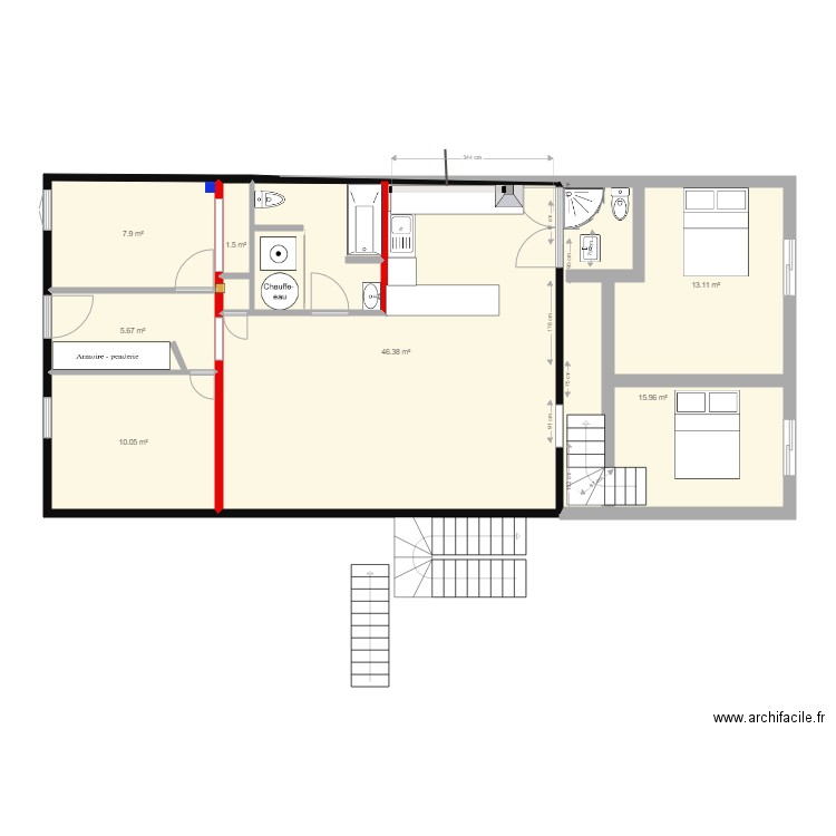 agrandissement Pierrot sous sol. Plan de 0 pièce et 0 m2