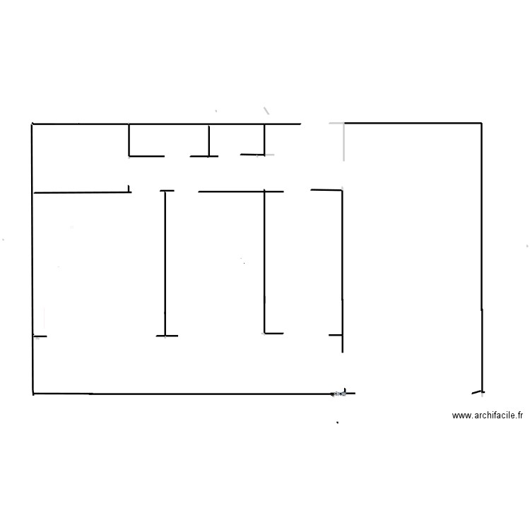 Trois pièces 2. Plan de 2 pièces et 0 m2