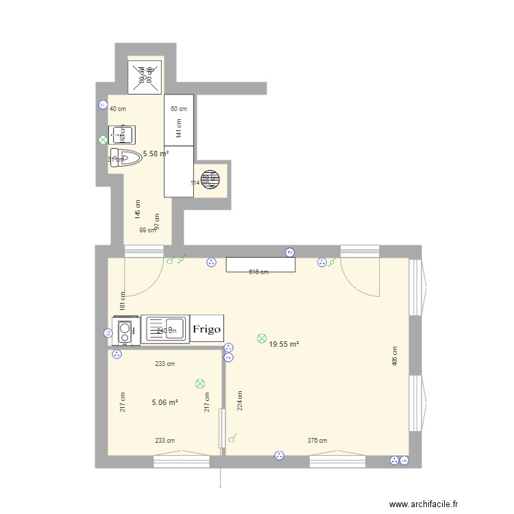 studio sauques. Plan de 0 pièce et 0 m2