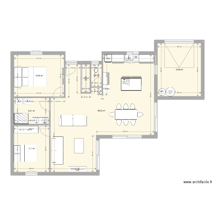 sic minjou2. Plan de 0 pièce et 0 m2