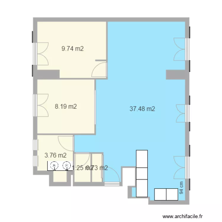 Fontyne S&eacute;jour en long 2. Plan de 