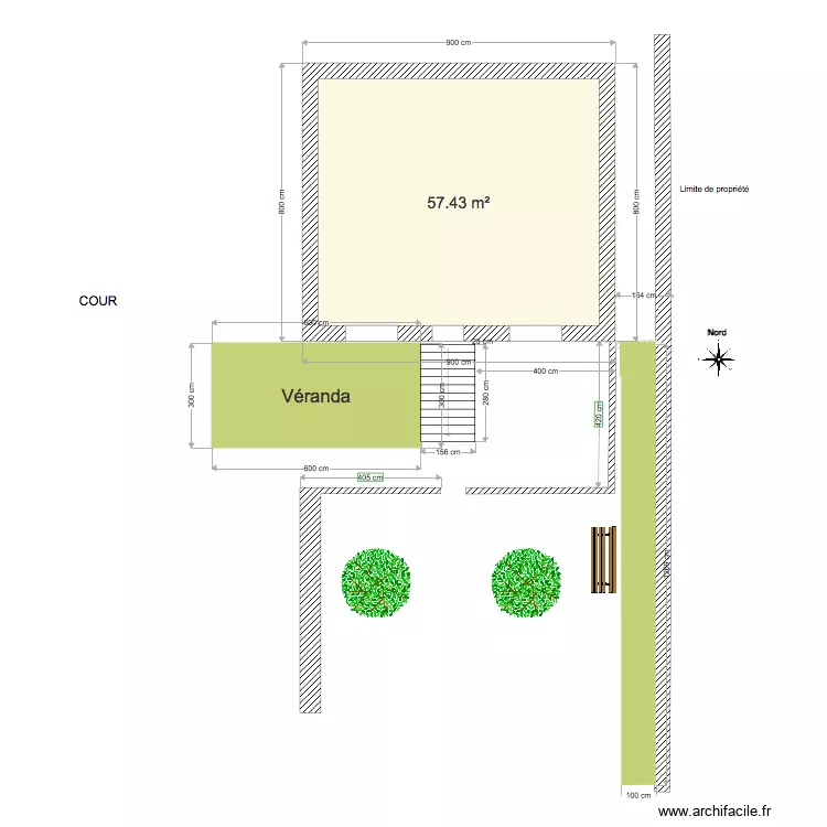 Maison DEVALS et extérieur Véranda. Plan de Maison DEVALS et extérieur Véranda. Plan de